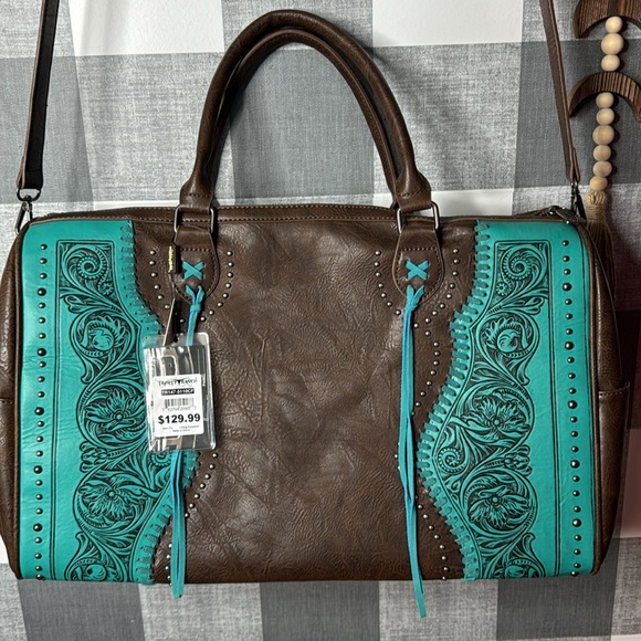 Trinity Ranch Duffle Bag Western Toiled - Picture 2 of 13